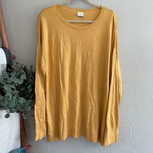 A new day Long Sleeve Sweater Top Gold 2X
